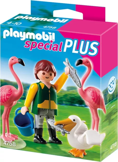 PLAYMOBIL 4758 Tierpfleger mit exotischen Vögeln, NEU! OVP! TOP!