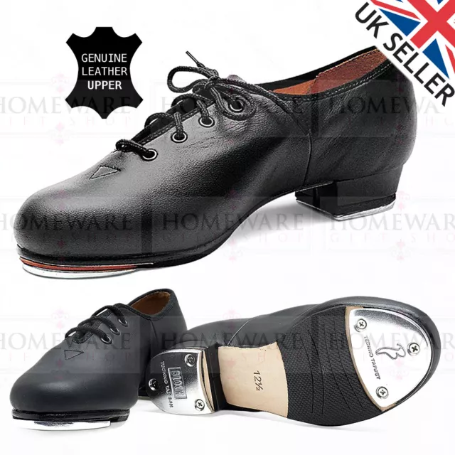 Bloch Mens Jazz Tap Shoes Dance Genuine Soft Leather Upper Lace Up New S0301M Uk