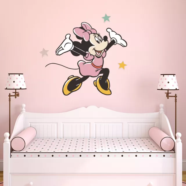 Calcomanía de pared Minnie Mouse princesa Disney decoración arte mural habitación niños niñas