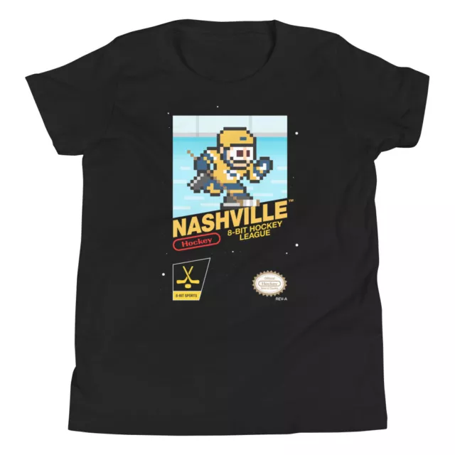 Nashville Predators Hockey Team Jersey 8-bit Nintendo Youth Kid Child T-Shirt