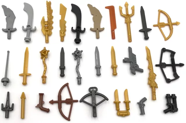 Lego New Minifigure Weapons Swords Crossbow Guns Castle Knight Pieces You Pick!