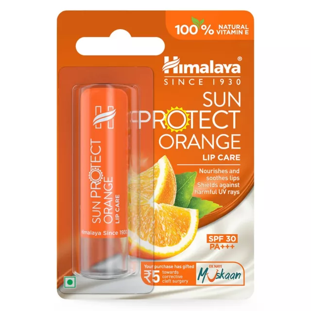 Himalaya Soleil Protection Orange Lèvre Soin Bâton Pour Sec Lèvres Naturel Doux