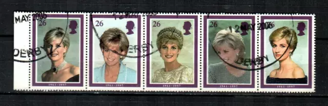 GREAT BRITAIN Scott's 1795a ( 5v ) Princess Diana F/VF Used ( 1998 )