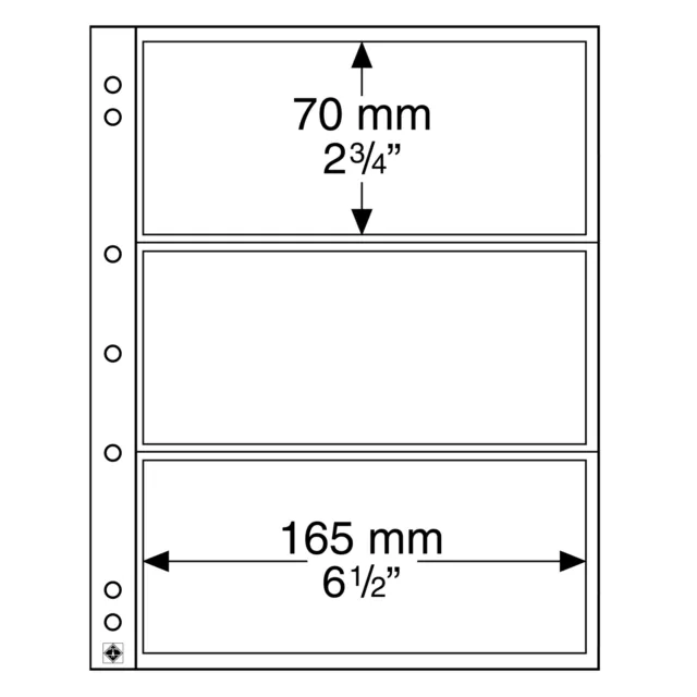 Leuchtturm 316522 Hojas para monedas NUMIS, de 3 divisiones para billetes de ban