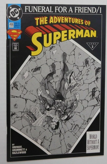 Adventures Of SUPERMAN #498 - Funeral For a Friend /1 - DC 1993 NM Vintage Comic