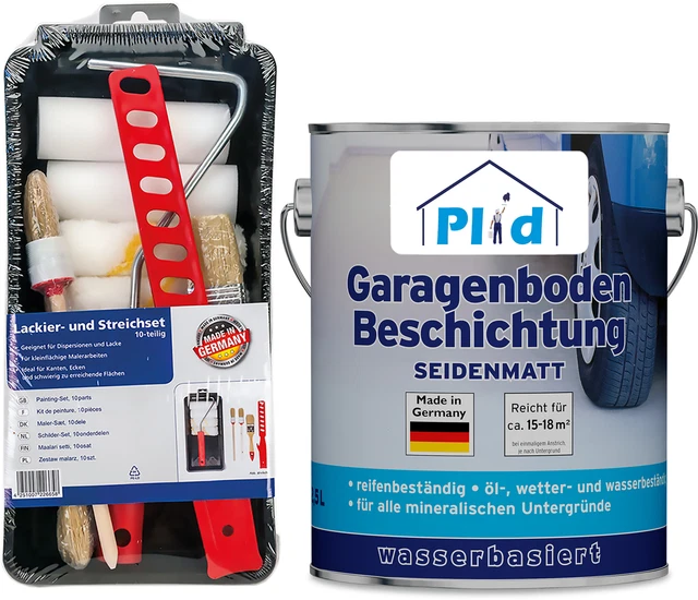 Recubrimiento de suelo de garaje premium revestimiento de suelo conjunto de pintura de suelo gris sílice