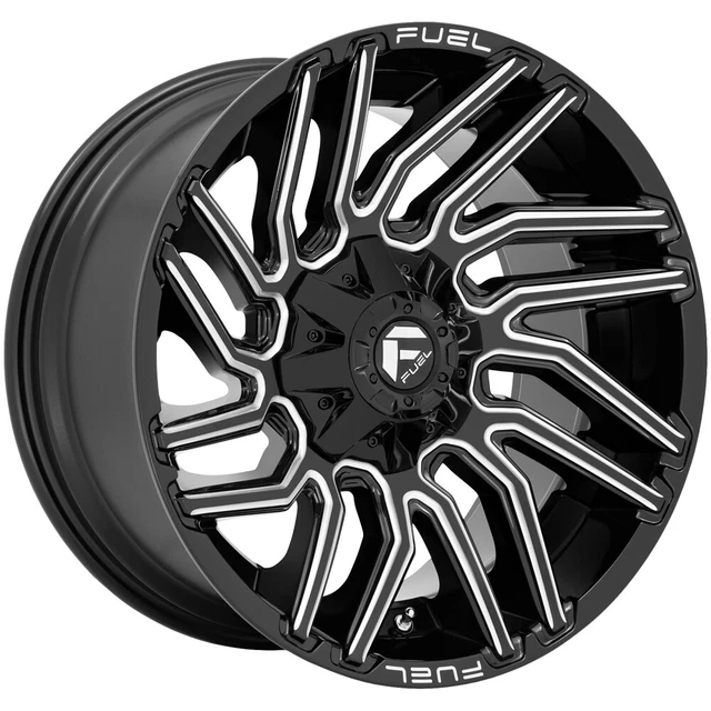 Fuel D773 Typhoon 20x10 5x4.5"/5x5" -18mm Black/Milled Wheel Rim 20" Inch