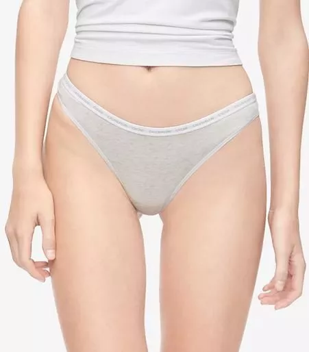 Women's Calvin Klein CK One Cotton Singles Thong Underwear QD3783 Small