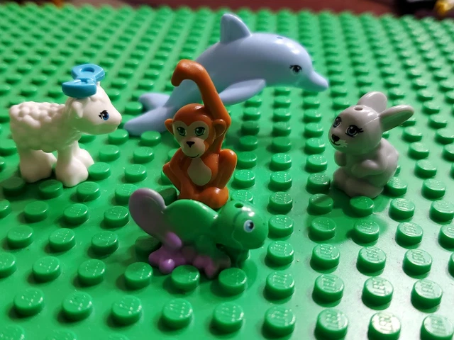 Lego Friends Minifigures Animals Dolphin Sheep Rabbit Monkey Chameleon Lot Of 5