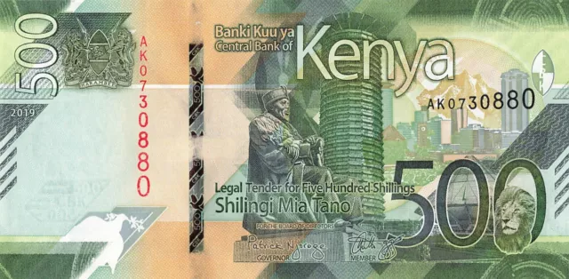 Kenya 500 Shillings 2019 UNC