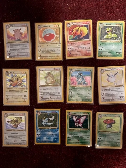 Pokemon Dschungel/ Jungle Set 70% vollständig, 1st Edition & sehr guter Zustand