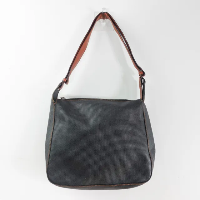 Vintage BOTTEGA VENETA Bag Black Shoulder Bag Leather Luxury Marco Polo ITALY