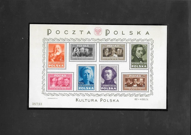 POLEN 1948 Block Nr. 10 ** postfrisch polnische Kultur KULTURA POLSKA