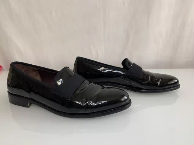 SALVATORE FERRAGAMO TUXEDO Loafers Dress Shoes Men's Black Patent ...