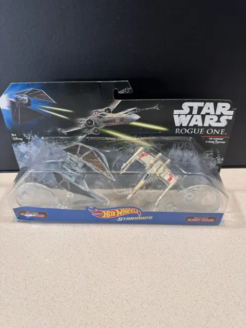 Star Wars Hot Wheels Starships Tie Striker Vs X-Wing Fighter Mattel
