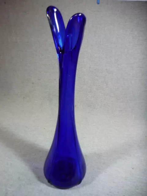 Große blaue Murano Glas Vase - Blumenvase - 70er Jahre - Sehr Dekorativ!
