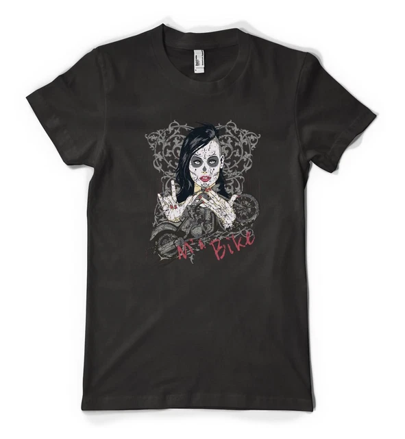 Ma Bike Sugar Skull Biker Tatuaggio Teschio Teschio Personalizzata Unisex Adulto
