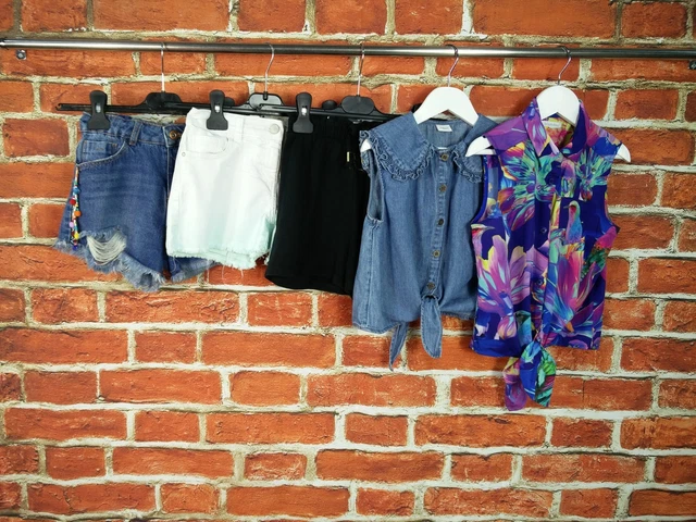 Girls Bundle Age 7-9 Years Zara Next Bluezoo Shorts Tops Summer Denim Kids 134Cm