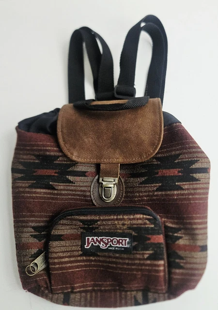 aztec jansport backpack Graphite Grey SUPERBREAK Adorned with studs and cow print RARE VINTAGE 90S JanSport Backpack