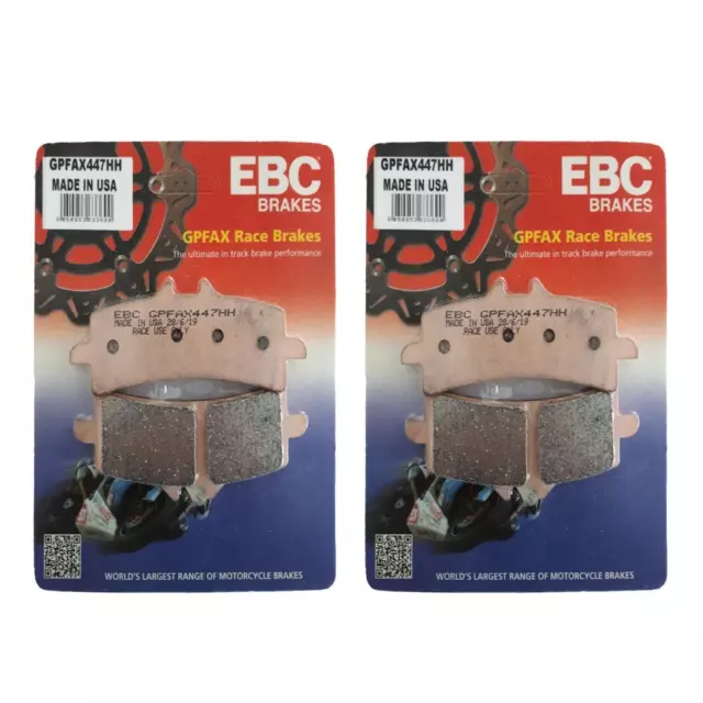 2x EBC Race Bremsbeläge GPFAX447HH für Aprilia Ducati Honda Kawasaki KTM Suzuki