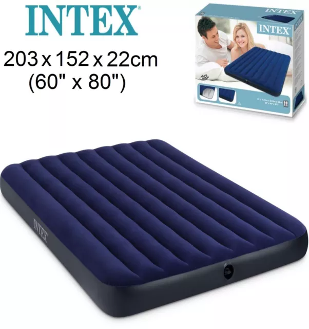 Colchón hinchable Matrimonial 203 X 152 X 22 cm INTEX Inflable Cama 2 personas