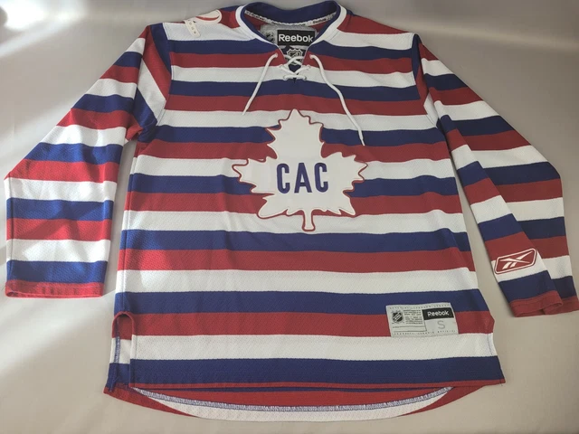 MONTREAL CANADIENS CENTENNIAL 1912-1913 Barber Pole Habs Reebok