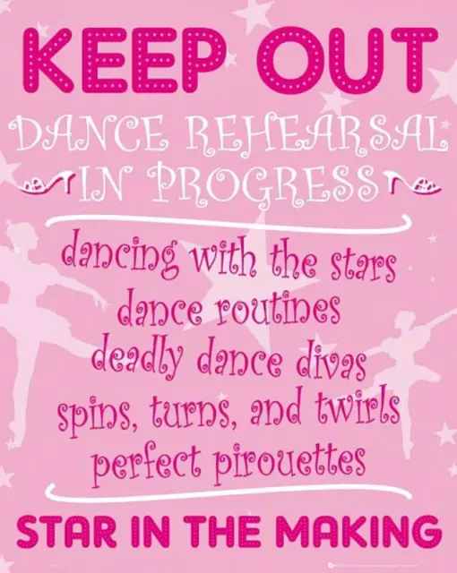 Keep Out : Ballerina At Work - Mini Poster 40cm x 50cm new and sealed