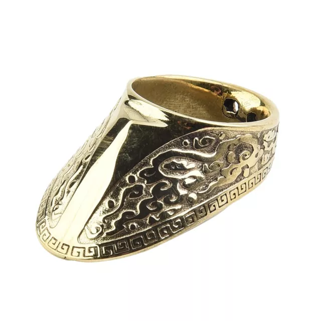 Korean Chinese Mongolian Style Archery Thumb Ring Silver Guard 16 23mm Size