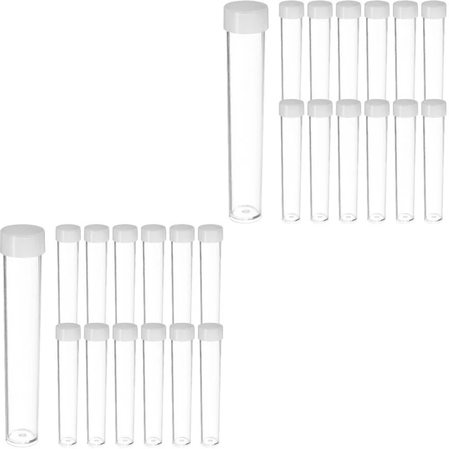 60 pcs Empty Storage Tubes Glitter Tubes Clear Tubes Multifunctional Storage