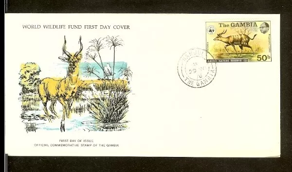 [BH127] - 1976 - Gambia FDC - Fauna & Animals - Mammals - Sitatunga