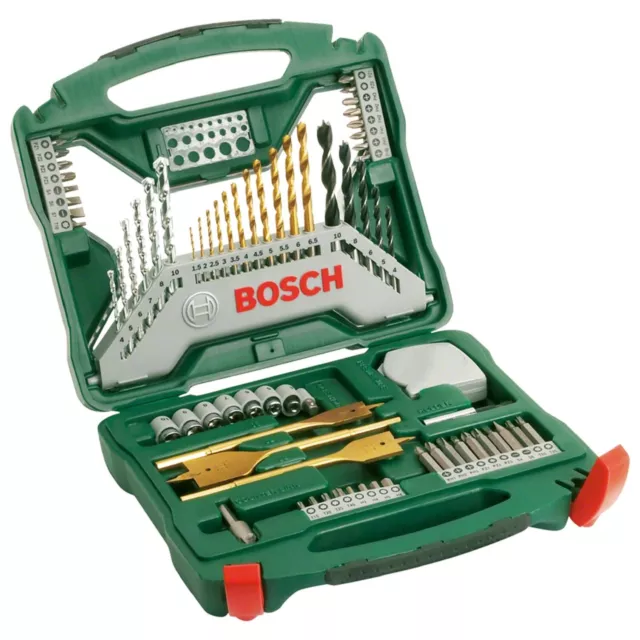 Bosch Accessories Set da 70 Pezzi di punte e bit avvitamento in titanio X-Line