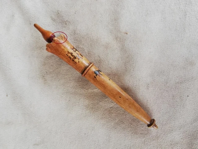 1920's German Carved Needle Wooden Antique Case Sewing Hand Vtg  Home decor