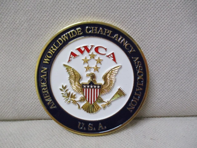 RARE VINTAGE US Army AWCA Challenge Coin Medal Medallion Insignia ...