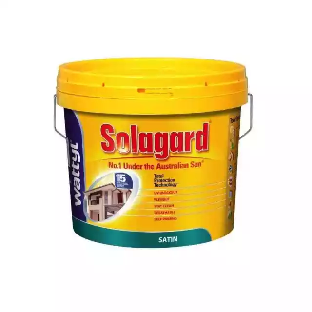 Wattyl 15 Litre Solagard Exterior Self-Prime Satin Med-Grey Color Paint