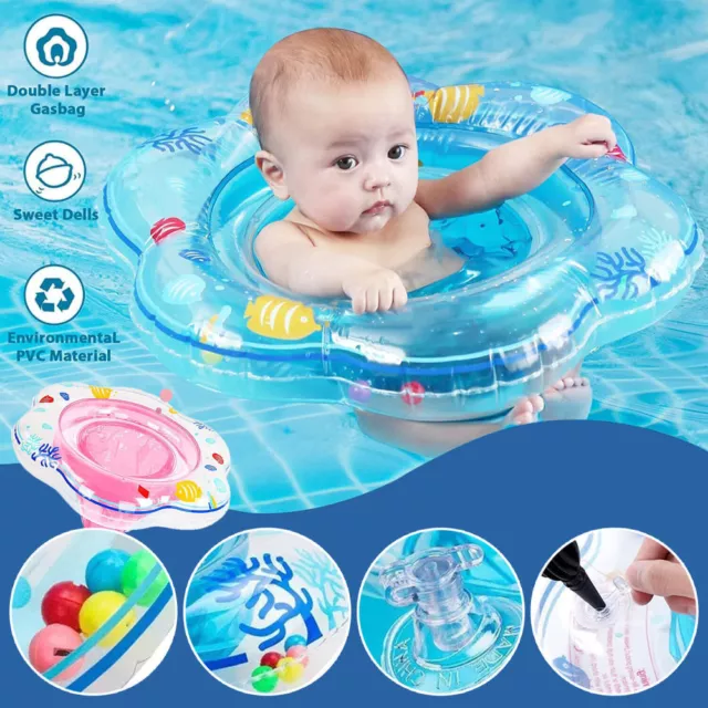 Baby Swimming Ring Inflatable Float Seat Toddler Kid Water Pool Swim Aid Toys AU