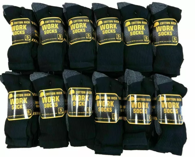 10x Mens Heavy Duty Extra Thick Work Socks Reinforced Size 11 12 13 14 lot