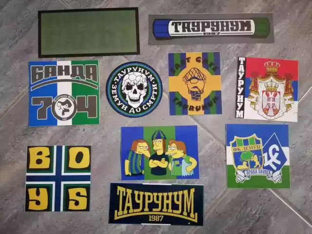 12 x Football Ultras Stickers Radnički Kragujevac-DEVILS