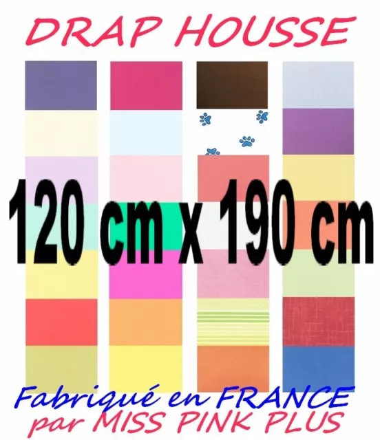 Drap housse Doulito 120x190 cm Made in France Coton