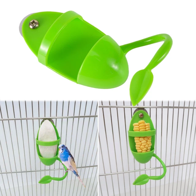 2Pack Parrot Food Feeder Bird Perching Frame Bird Cage Feeder Parrot Feeding Toy