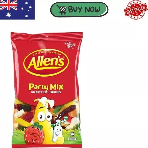 ALLEN'S Retro Party Mix Bulk Bag Lollies 1kg | Free Shipping | Best Quality...