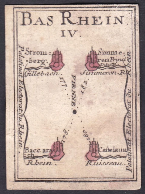 1780 Bas-Rhin Frankreich playing card carte a jouer Spielkarte cards cartes