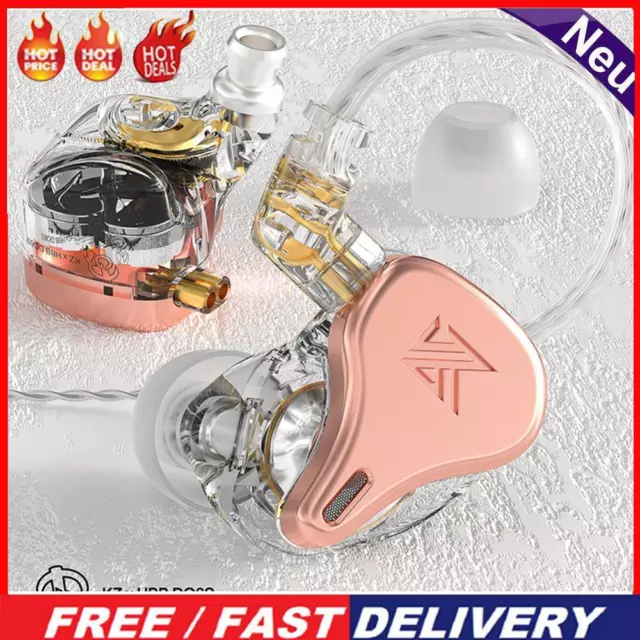 Wired Earphone Dynamic Sport Headset for Music Lover (Pink Gold Without Mic)