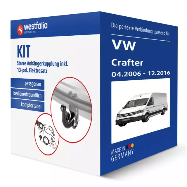 Westfalia KIT für VW Crafter Typ 2F Pritsche Anhängerkupplung inkl. eSatz TOP