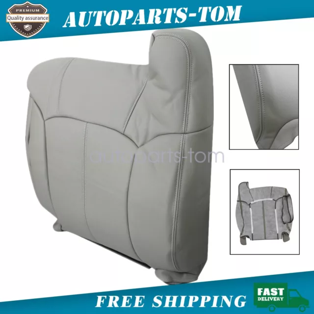 For Chevy Tahoe Silverado 99-02 Driver Replacement Leather Back Seat Cover Gray