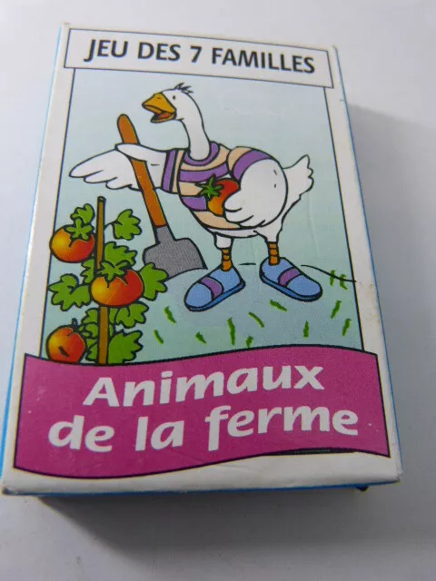 jeux de cartes , 7 familles , animaux de la ferme (cp10)