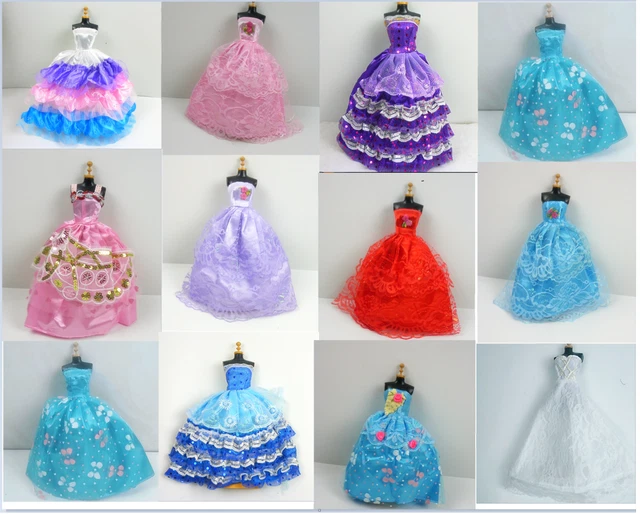 ANY 30 POPULAR dresses+30 pair shoes@@PRETTY Barbie Doll Sized Clothes ...