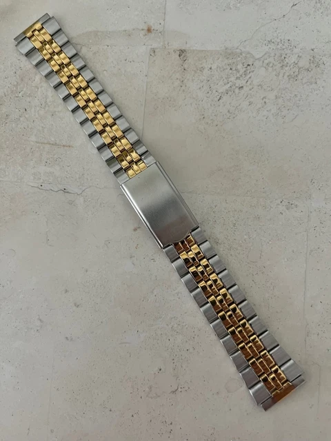 Bracelet De Montre ETERNA En Acier 23 Mm - Argenté Avec Boucle Fermoir - Neuf Jamais Monté