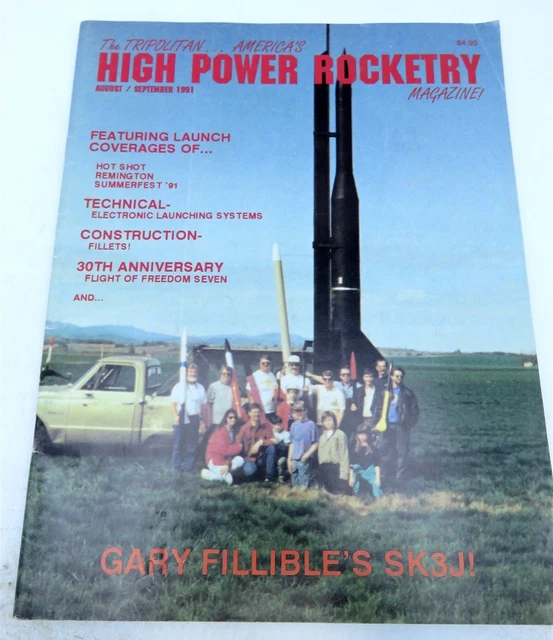 VINTAGE TRIPOLITAN HIGH Power Rocketry Magazine, Aug 1991, Tripoli