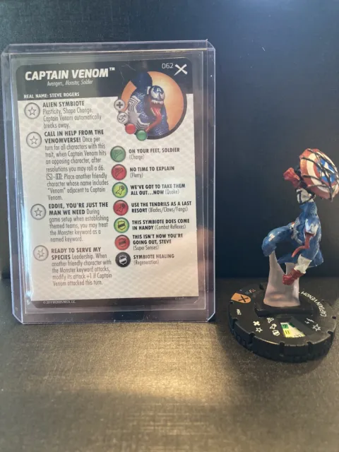 Heroclix Earth X Captain Venom #062 Chase figure w/card