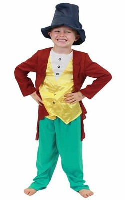 Childs Willy Wonka Ragazzo Costume Bambini fabbrica di cioccolato Giornata Mondiale del Libro 